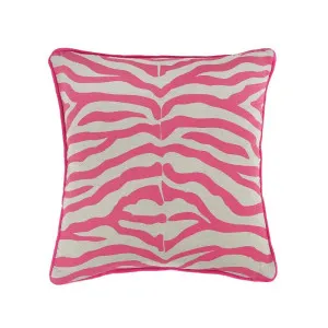 Zebra Cushion Pink 60x60cm by Love That Homewares, a Cushions, Decorative Pillows for sale on Style Sourcebook