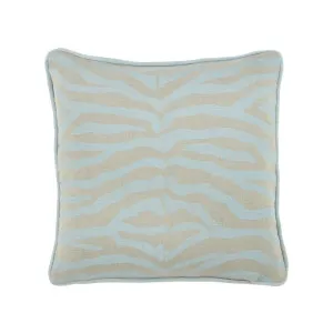 Zebra Cushion Pale Blue 60x60cm by Love That Homewares, a Cushions, Decorative Pillows for sale on Style Sourcebook