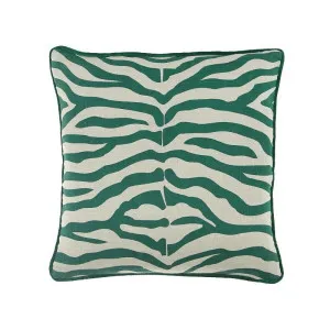 Zebra Cushion Emerald 60x60cm by Love That Homewares, a Cushions, Decorative Pillows for sale on Style Sourcebook