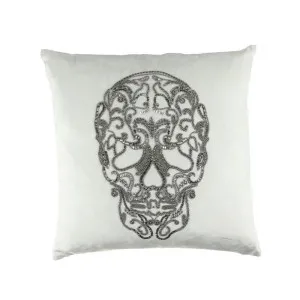 Skull Bead Cushion Ivory 50 x 50cm by Love That Homewares, a Cushions, Decorative Pillows for sale on Style Sourcebook