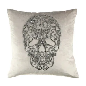 Skull Bead Cushion Grey 50 x 50cm by Love That Homewares, a Cushions, Decorative Pillows for sale on Style Sourcebook