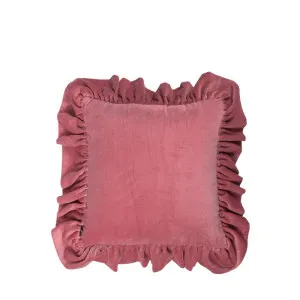 Ruffle Cushion Plum 50x50cm by Love That Homewares, a Cushions, Decorative Pillows for sale on Style Sourcebook