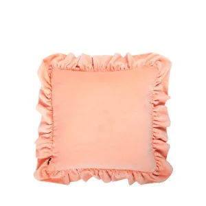 Ruffle Cushion Peach 50x50cm by Love That Homewares, a Cushions, Decorative Pillows for sale on Style Sourcebook