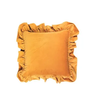 Ruffle Cushion Gold 50x50cm by Love That Homewares, a Cushions, Decorative Pillows for sale on Style Sourcebook