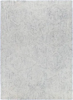 Posy Aquila 06B Grey Rug Wool Rug by Love That Homewares, a Contemporary Rugs for sale on Style Sourcebook