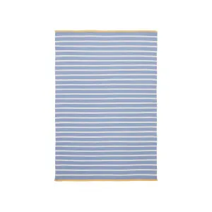 Mendia blue and white striped rug 100% PET 160 x 230 cm by Kave Home, a Kids Rugs for sale on Style Sourcebook