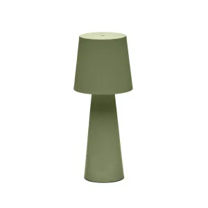 Arenys large outdoor metal table lamp in a green painted finish by Kave Home, a Table & Bedside Lamps for sale on Style Sourcebook