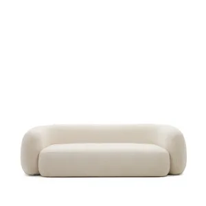 Martina 3-seater sofa in ecru bouclé 246 cm by Kave Home, a Sofas for sale on Style Sourcebook