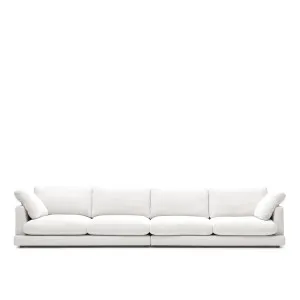 Gala 6 seater sofa in white, 390 cm by Kave Home, a Sofas for sale on Style Sourcebook