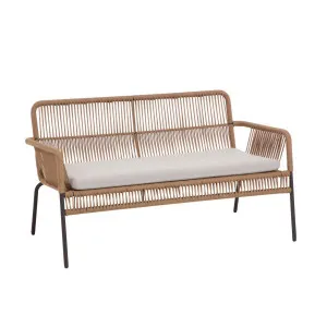 Samanta 2 seater stackable sofa in beige cord, 133 cm by Kave Home, a Outdoor Sofas for sale on Style Sourcebook