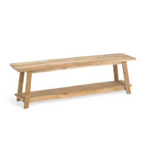 Safara solid recycled teak bench 150 cm by Kave Home, a Outdoor Benches for sale on Style Sourcebook