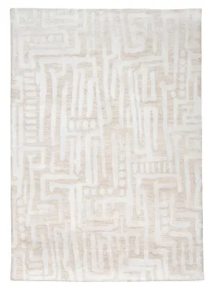 Trissa Beige and Ivory Abstract Tribal Rug by Miss Amara, a Other Rugs for sale on Style Sourcebook