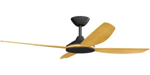 Calibo Vanga 52" DC Ceiling Fan with Remote Control Black and Bamboo by Calibo, a Ceiling Fans for sale on Style Sourcebook