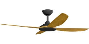 Calibo Vanga 52" DC Ceiling Fan with Remote Control Black and Teak by Calibo, a Ceiling Fans for sale on Style Sourcebook