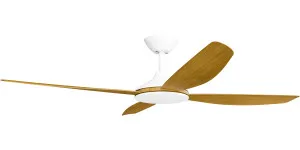 Calibo Vanga 56" DC Ceiling Fan with Remote Control White and Teak by Calibo, a Ceiling Fans for sale on Style Sourcebook