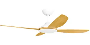 Calibo Vanga 48" DC Ceiling Fan with Remote Control White and Bamboo by Calibo, a Ceiling Fans for sale on Style Sourcebook