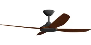 Calibo Vanga 52" DC Ceiling Fan with Remote Control Black and Koa by Calibo, a Ceiling Fans for sale on Style Sourcebook