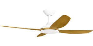 Calibo Vanga 48" DC Ceiling Fan with Remote Control White and Teak by Calibo, a Ceiling Fans for sale on Style Sourcebook