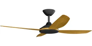 Calibo Vanga 48" DC Ceiling Fan with Remote Control Black and Teak by Calibo, a Ceiling Fans for sale on Style Sourcebook