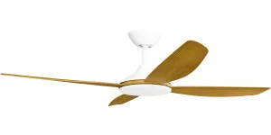 Calibo Vanga 52" DC Ceiling Fan with Remote Control White and Teak by Calibo, a Ceiling Fans for sale on Style Sourcebook