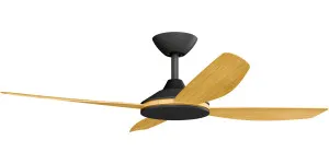 Calibo Vanga 48" DC Ceiling Fan with Remote Control Black and Bamboo by Calibo, a Ceiling Fans for sale on Style Sourcebook