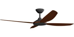 Calibo Vanga 56" DC Ceiling Fan with Remote Control Black and Koa by Calibo, a Ceiling Fans for sale on Style Sourcebook