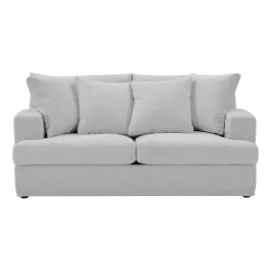 Harley 2 Seater Sofa in Stella Light Grey by OzDesignFurniture, a Sofas for sale on Style Sourcebook