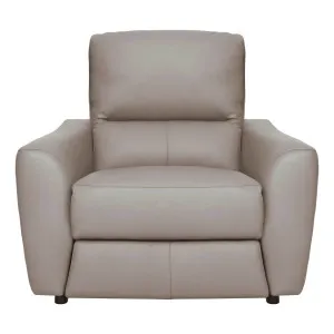 Portland Recliner Armchair in Leather Light Mocha by OzDesignFurniture, a Chairs for sale on Style Sourcebook