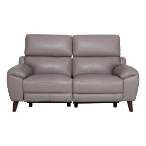 Anthony 2 Seater Recliner Sofa in Alpine Leather Grey by OzDesignFurniture, a Sofas for sale on Style Sourcebook