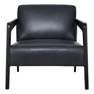 Clavell Occasional Chair in Alpine Leather Black / Black by OzDesignFurniture, a Chairs for sale on Style Sourcebook