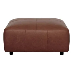 Harry Ottoman in Ultra Leather Dark Brown by OzDesignFurniture, a Ottomans for sale on Style Sourcebook