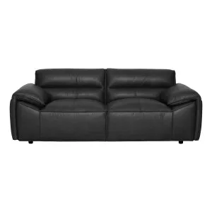 Marco 2 Seater Sofa in Jersey Leather Black by OzDesignFurniture, a Sofas for sale on Style Sourcebook