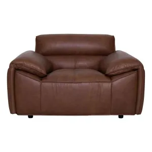 Marco Armchair in Jersey Leather Chocolate by OzDesignFurniture, a Chairs for sale on Style Sourcebook