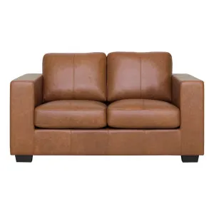 Toronto 2 Seater Sofa in Ultra Leather Light Brown by OzDesignFurniture, a Sofas for sale on Style Sourcebook