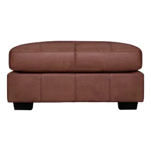 Toronto Ottoman Sofa in Ultra Leather Light Brown by OzDesignFurniture, a Ottomans for sale on Style Sourcebook