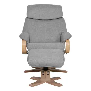 Turner Recliner Chair + Ottoman in Belfast Grey / Natural Leg by OzDesignFurniture, a Chairs for sale on Style Sourcebook