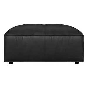 Marco Ottoman in Jersey Leather Black by OzDesignFurniture, a Ottomans for sale on Style Sourcebook