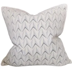 Mae 55cm Square - Blue Grey White by Macey & Moore, a Cushions, Decorative Pillows for sale on Style Sourcebook