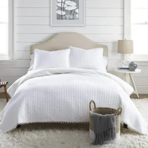 Jenny Mclean Clavo Pom Pom White Coverlet Set by null, a Quilt Covers for sale on Style Sourcebook