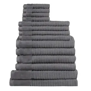 Jenny Mclean Royal Excellency 14 Piece Charcoal Towel Pack by null, a Towels & Washcloths for sale on Style Sourcebook