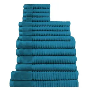 Jenny Mclean Royal Excellency 14 Piece Teal Towel Pack by null, a Towels & Washcloths for sale on Style Sourcebook