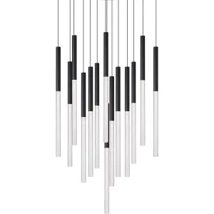 Calibo Rhea Modern Luxury Pencil Drop Pendant Black by Calibo, a Pendant Lighting for sale on Style Sourcebook