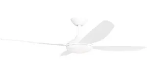 Calibo Vanga 56" DC Ceiling Fan with LED Light and Remote Control White by Calibo, a Ceiling Fans for sale on Style Sourcebook