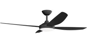 Calibo Vanga 56" DC Ceiling Fan with LED Light and Remote Control Black by Calibo, a Ceiling Fans for sale on Style Sourcebook