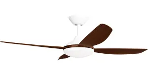 Calibo Vanga 48" DC Ceiling Fan with LED Light and Remote Control White and Koa by Calibo, a Ceiling Fans for sale on Style Sourcebook