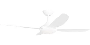 Calibo Vanga 52" DC Ceiling Fan with LED Light and Remote Control White by Calibo, a Ceiling Fans for sale on Style Sourcebook