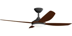 Calibo Vanga 52" DC Ceiling Fan with LED Light and Remote Control Black and Koa by Calibo, a Ceiling Fans for sale on Style Sourcebook