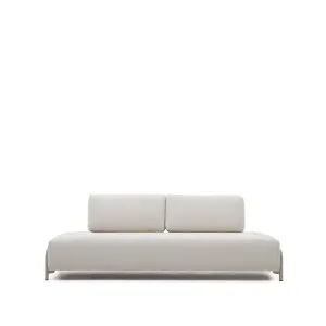 Compo module beige chenille 3-seater with grey metal structure 232 cm by Kave Home, a Sofas for sale on Style Sourcebook