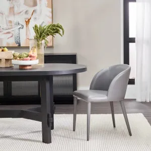 Paltrow Dining Chair - Charcoal Vegan Leather by CAFE Lighting & Living, a Dining Chairs for sale on Style Sourcebook