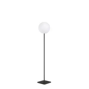 Dinesh outdoor solar floor lamp in black steel 120 cm by Kave Home, a Floor Lamps for sale on Style Sourcebook